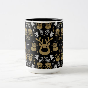 Caneca De Café Em Dois Tons Molho de Natal Elf