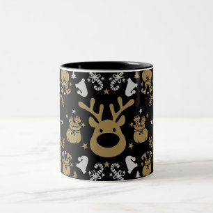 Caneca De Café Em Dois Tons Molho de Natal Elf