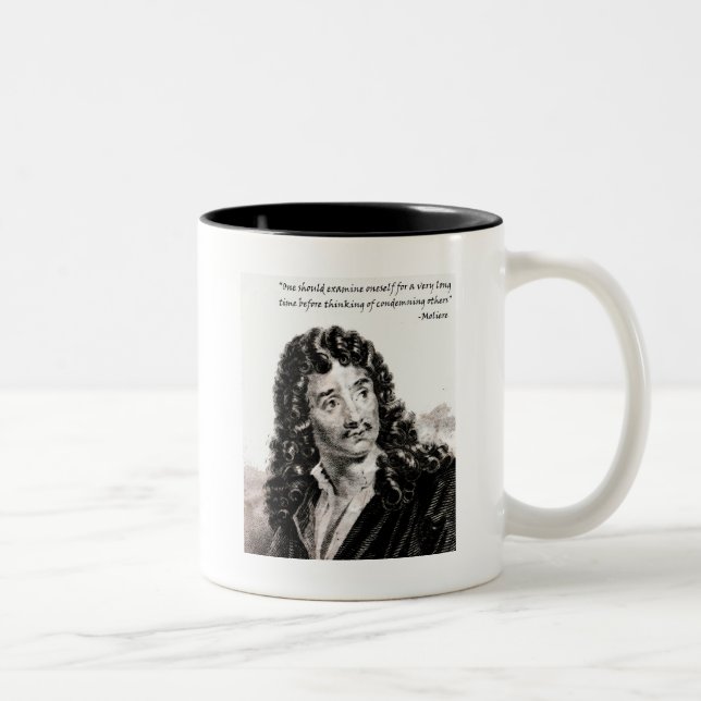 Caneca De Café Em Dois Tons Moliere - se deve considerar-se oneself para muito (Direita)
