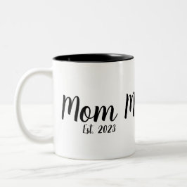 Caneca De Café Em Dois Tons Mom Established New Mom Gift