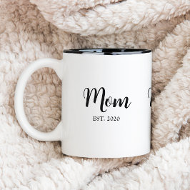 Caneca De Café Em Dois Tons Mom Established New Mom Gift