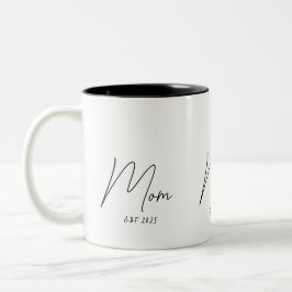 Caneca De Café Em Dois Tons Mom Established New Mom Gift