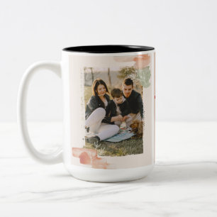 Caneca De Café Em Dois Tons Momentos Familiares: Memórias Cerejadas