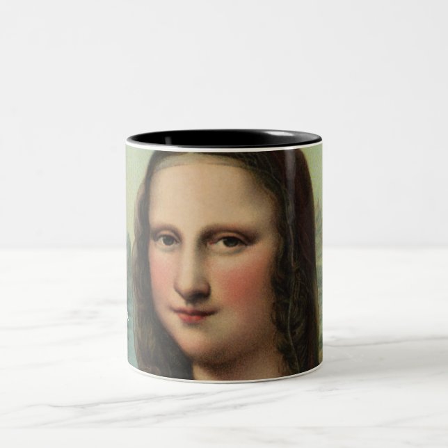 Caneca De Café Em Dois Tons Mona Lisa Smile Mug (Centro)