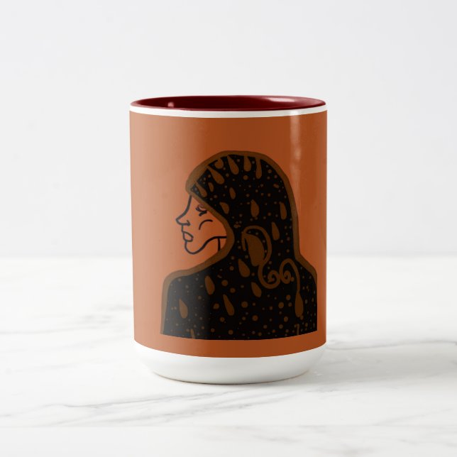 Caneca De Café Em Dois Tons Mona Madonna Lisa (Centro)
