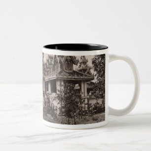 Caneca De Café Em Dois Tons Monastério de Teik Kyaung, ilha do dedo do pé do