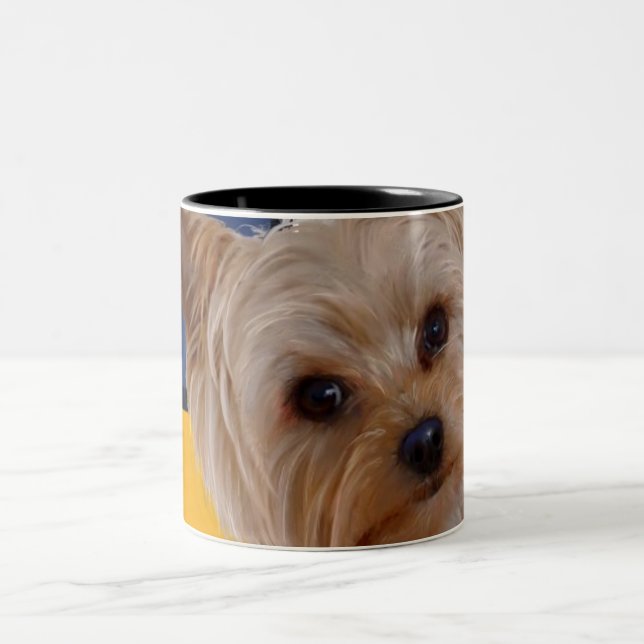 Caneca De Café Em Dois Tons Mondrian Yorkie (Centro)