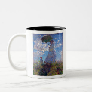 Caneca De Café Em Dois Tons Monet France Impressionista Pessoas Mulher com Par