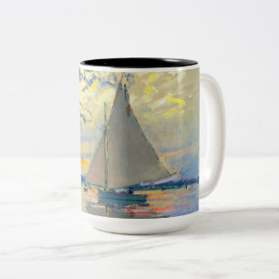 Caneca De Café Em Dois Tons Monet Sailboat no Le Petit-Gennevilliers