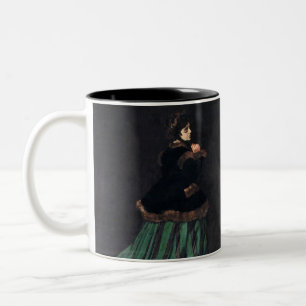 Caneca De Café Em Dois Tons Monet Woman em Vestido Verde