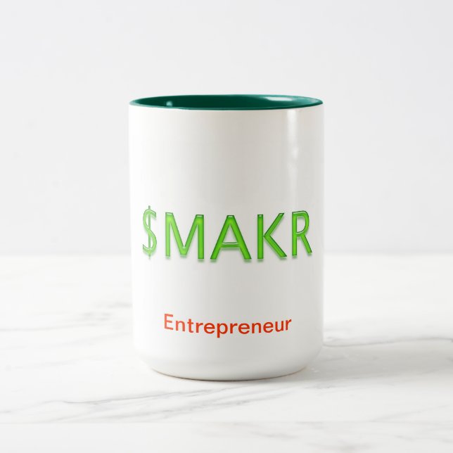 Caneca De Café Em Dois Tons Money Maker Personalizável (Centro)