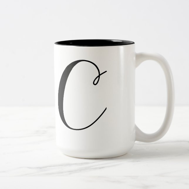 Caneca De Café Em Dois Tons Monograma-C (Direita)