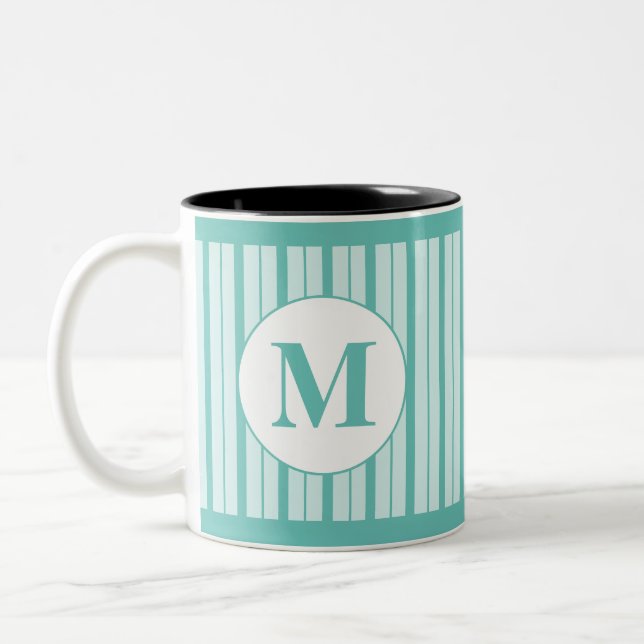 Caneca De Café Em Dois Tons Monogramada  (Esquerda)