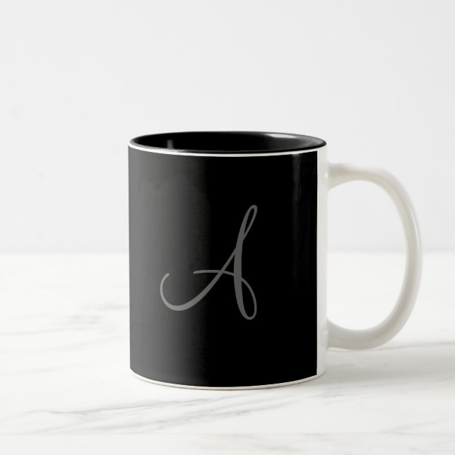 Caneca De Café Em Dois Tons Monogramas (Direita)