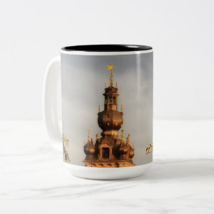 Caneca De Café Em Dois Tons Mons, cidade do Doudou Ducasse na Bélgica