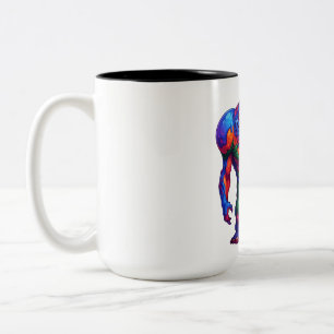 Caneca De Café Em Dois Tons Monstro Arco-Íris Vibrante