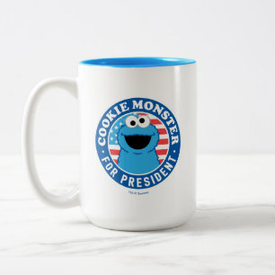 Caneca De Café Em Dois Tons Monstro de Biscoitos para Presidente