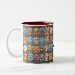 Caneca De Café Em Dois Tons Monstros