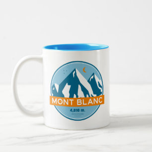 Caneca De Café Em Dois Tons Mont Blanc França Stars Moon