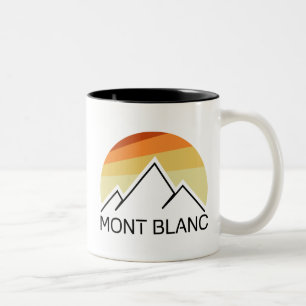 Caneca De Café Em Dois Tons Mont Blanc France Retro