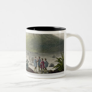 Caneca De Café Em Dois Tons Montagem Chimborazo, Equador, 'de Le Traje Ancien