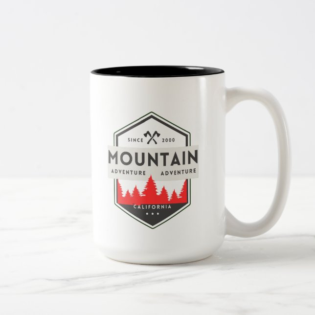 Caneca De Café Em Dois Tons Montanha (Direita)