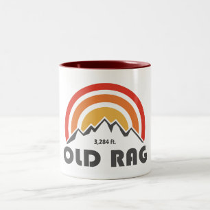 Caneca De Café Em Dois Tons Montanha Rag Antiga
