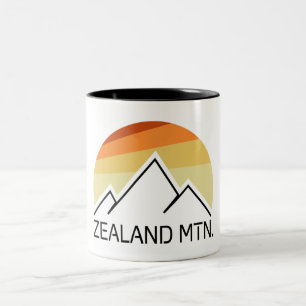 Caneca De Café Em Dois Tons Montanha Zealand New Hampshire Retro