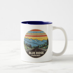 Caneca De Café Em Dois Tons Montanhas Blue Ridge Parkway