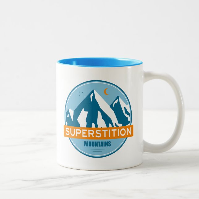 Caneca De Café Em Dois Tons Montanhas da Superstição Arizona (Direita)