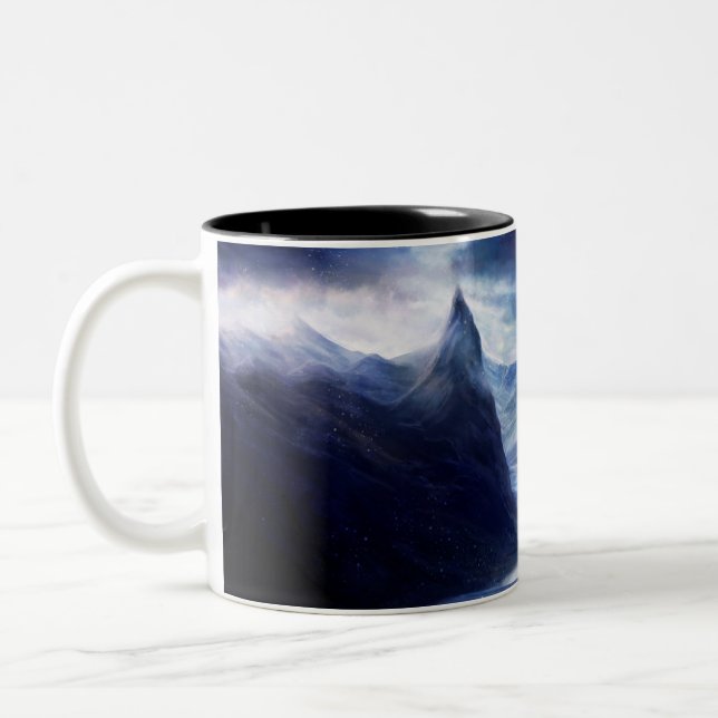 Caneca De Café Em Dois Tons Montanhas frias (Esquerda)