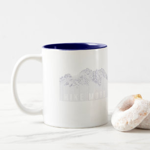 Caneca De Café Em Dois Tons Montanhas Hike More