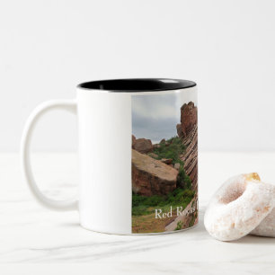 Caneca De Café Em Dois Tons Montanhas Red Rocks Ridge e Valley