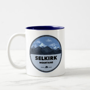 Caneca De Café Em Dois Tons Montanhas Selkirk Colúmbia Britânica Acampamento