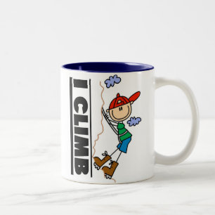 Caneca De Café Em Dois Tons Montanhista que de montanha eu escalo