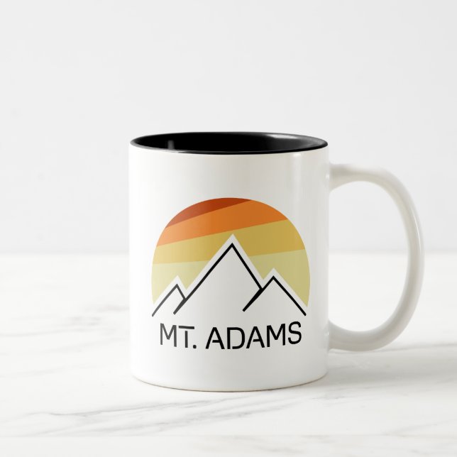 Caneca De Café Em Dois Tons Monte Adams New Hampshire Retro (Direita)
