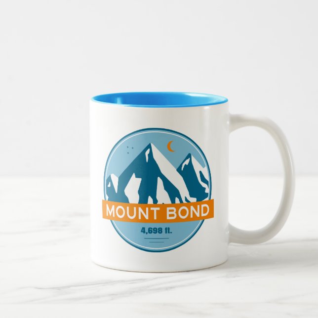 Caneca De Café Em Dois Tons Monte Bond New Hampshire Stars Moon (Direita)