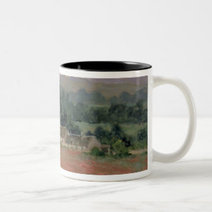 Caneca De Café Em Dois Tons Monte de feno de Claude Monet   em Giverny, 1886