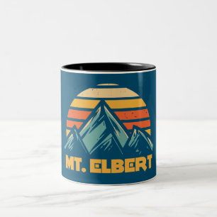 Caneca De Café Em Dois Tons Monte Elbert Colorado Retro Turquoise