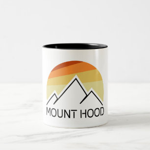 Caneca De Café Em Dois Tons Monte Hood Oregon Retro