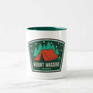 Caneca De Café Em Dois Tons Monte Massive Wilderness Colorado Camping