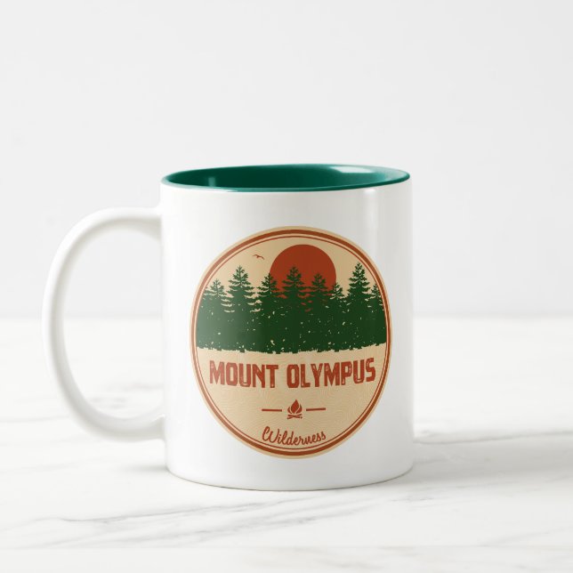 Caneca De Café Em Dois Tons Monte Olympus Wilderness Utah (Esquerda)