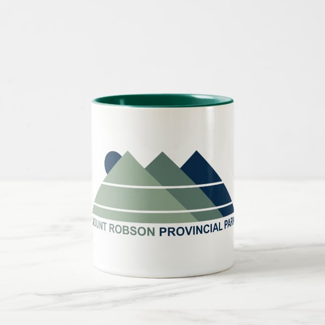 Caneca De Café Em Dois Tons Monte Robson Provincial Park Mountain Sun (Centro)