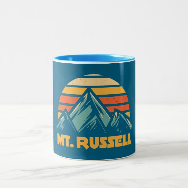 Caneca De Café Em Dois Tons Monte Russell Califórnia Turquesa Retro (Centro)