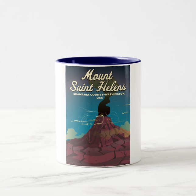 Caneca De Café Em Dois Tons Monte Saint Helens Washington EUA (Centro)