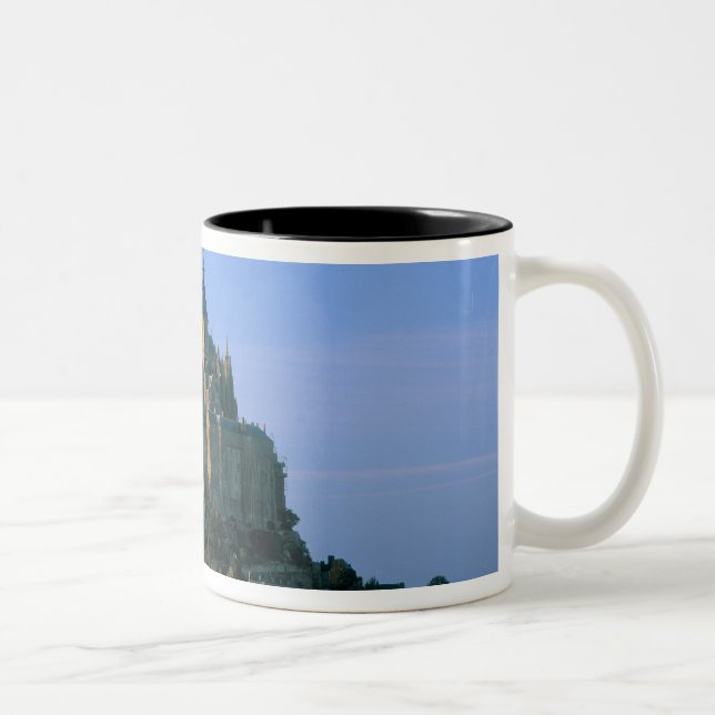 Caneca De Café Em Dois Tons Monte Saint Michel, Mancha, Normandia, França (Direita)