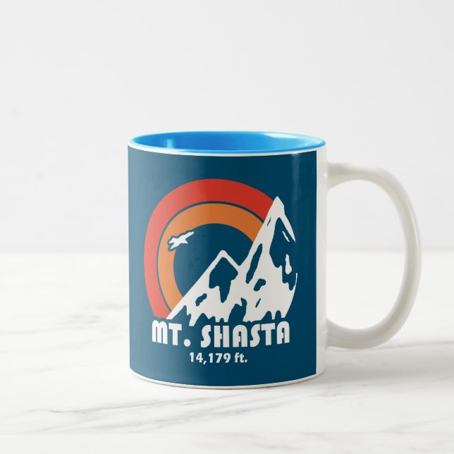 Caneca De Café Em Dois Tons Monte Shasta California Sun Eagle (Direita)