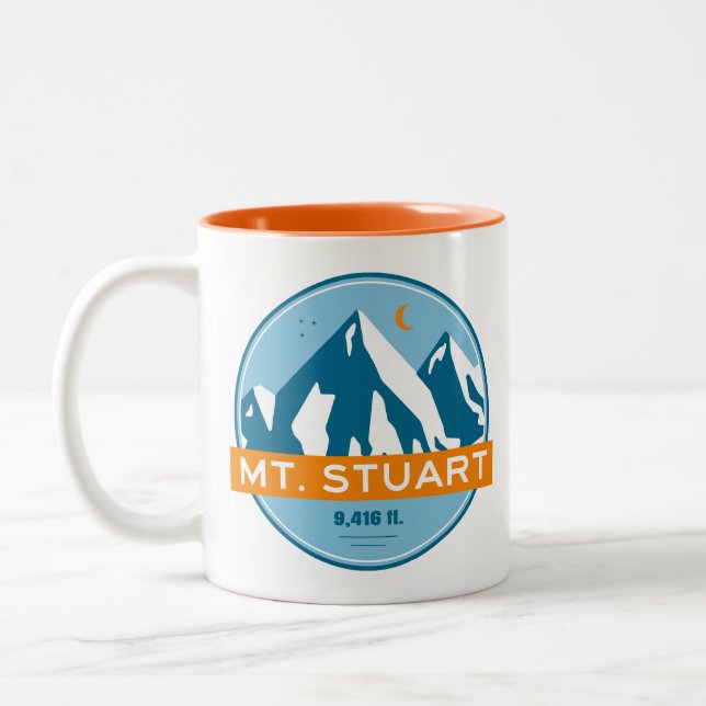Caneca De Café Em Dois Tons Monte Stuart Washington Stars Moon (Esquerda)