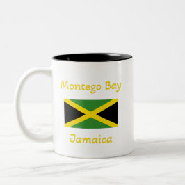 Caneca De Café Em Dois Tons Montego Bay Jamaica - Bandeira jamaicana Mug Café