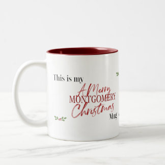 Caneca De Café Em Dois Tons Montgomery Christmas Mug
